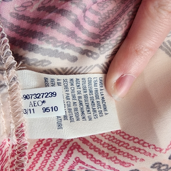 American Eagle Size M Strapless Pink Dress Boho Sundress - Picture 5 of 8